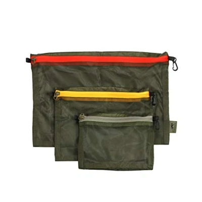 Afbeelding van Tasmanian Tiger TT Mesh Pocket Set rugzak Organizer extra zakken in 3 maten olijf