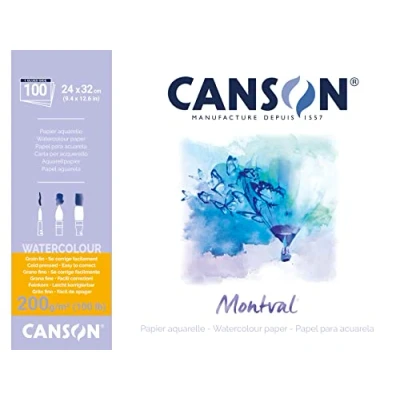 Image de CANSON Bloc papier dessin &#039;Montval&#039;, 240 x 320 mm, 200 g/m2