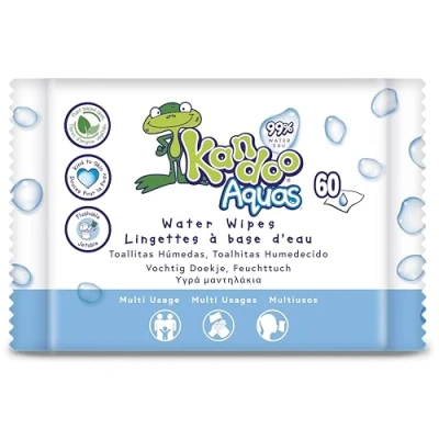 Image de Kandoo Pack de 60 Lingettes Toilette Multi Usage 99% Eau Aquas