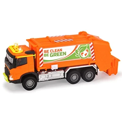 Afbeelding van Majorette Grand Series Volvo Truck Vuilniswagen Metaal Licht en Geluid 18 cm Speelgoedvoertuig