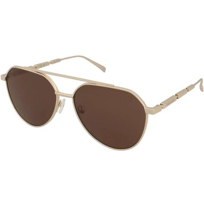 Afbeelding van Alexander Mcqueen Zonnebril goldcolured/brown, Heren, Maat: 59, Gold colured/brown