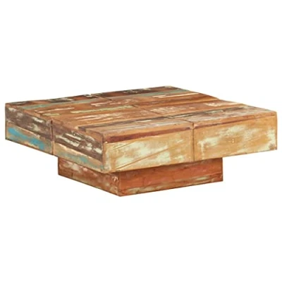 Afbeelding van vidaXL Salontafel, 80 x 28 cm, massief schroothout
