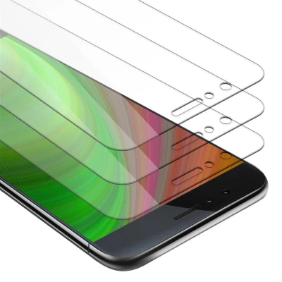 Afbeelding van Cadorabo 3x Screenprotector geschikt voor Honor 8 / PREMIUM Beschermende Pantser Film in KRISTALHELDER Getemperd (Tempered) Display beschermend glas 9H hardheid met 3D Touch