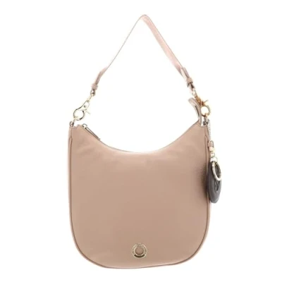 Afbeelding van MANDARINA DUCK Leren Schoudertas Mellow Leather Hobo Lamb&#039;s Wool Zalmroze