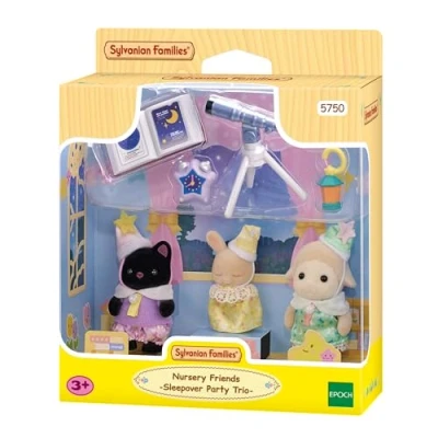 Image de 3 Figurines Sylvian Families Le trio des bébés pyjama party