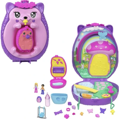 Afbeelding van Polly Pocket Mama en Baby Egel Speelfigurenset