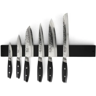 Afbeelding van Yaxell Tsuchimon Messen 6 delige Messenset met Zwarte Magnetische Houder