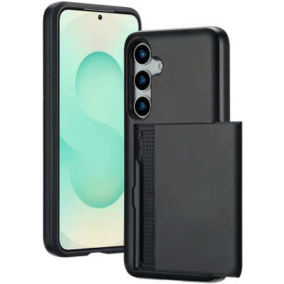 Afbeelding van imoshion Hoesje met pasjeshouder Geschikt voor Samsung Galaxy S25 Plus Backcover Zwart