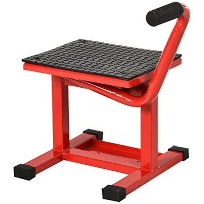 Afbeelding van HOMCOM Universele Motorfiets Verstelbare Hydraulische Krik Lift Werkplaatsstandaard Stand Offroad Cross Superbiker Rood