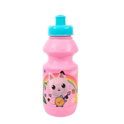 Afbeelding van My sweety pop Drinkfles Kunststof Voor kinderen Kinderdagverblijf Kleuterschool Vakantie Maaltijden 18 cm 350 ml Hydratatie Cadeau idee Gabby&#039;s Dollhouse Blauw/Roze