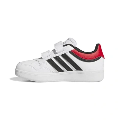 Afbeelding van adidas HOOPS 4.0 SHOES schoenen, uniseks, kinderen, Ftwr Wit/Core Zwart/Better Scarlet, 35 EU