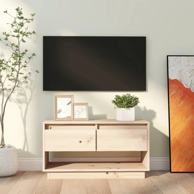 Afbeelding van Tv meubel 74x34x40 cm massief grenenhout