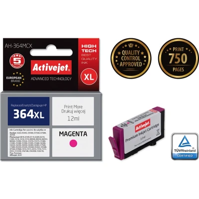 Afbeelding van Activejet AH 364MCX inkt (vervanging voor HP 364XL CB324EE; Premium; 12 ml; magenta)