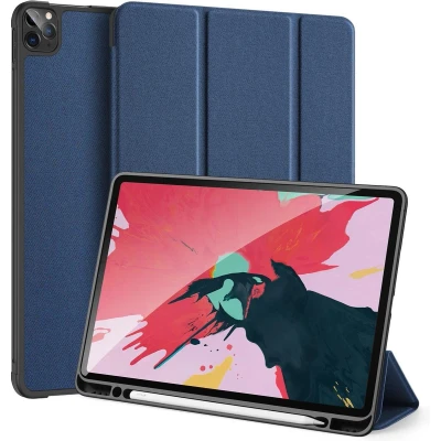 Afbeelding van Dux Ducis Tablet Hoes Geschikt voor iPad Pro 12.9 (2020) Domo Bookcase Donkerblauw