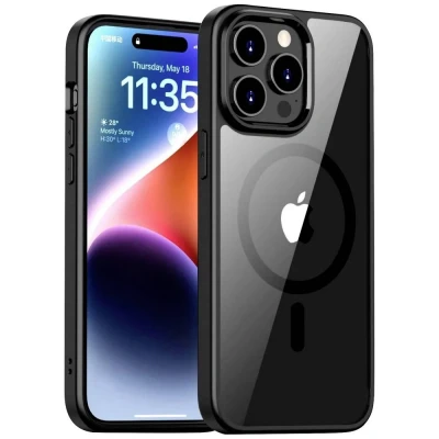 Afbeelding van JT Berlin Pankow Hybrid MagSafe Backcover Apple iPhone 15 Pro Max Zwart, Transparant compatible