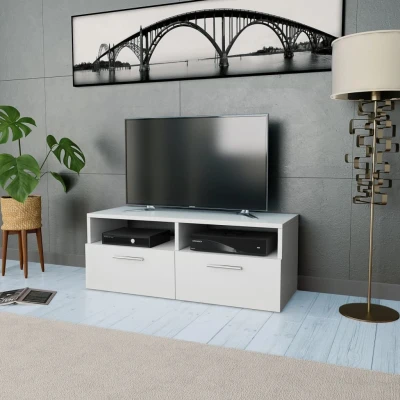 Afbeelding van Tv meubel 95x35x36 cm spaanplaat wit