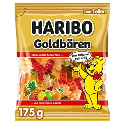 Afbeelding van HARIBO snoep gouden beren Dragees Snoepjes Totaal 175 gram