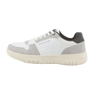 Afbeelding van TOM Tailor Sneakers laag, Heren, Maat: 45, White/light grey Imitatieleer/ textiel