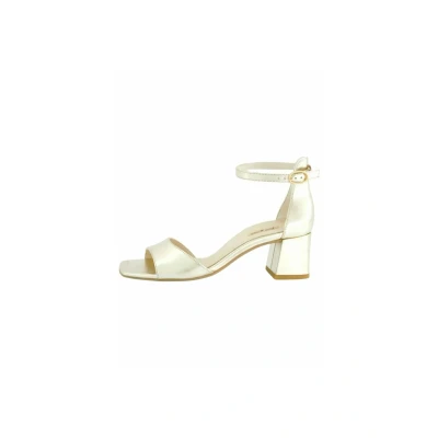 Afbeelding van Paul Green Sandalen, Dames, Maat: 35.5, Nappa met platino Leer