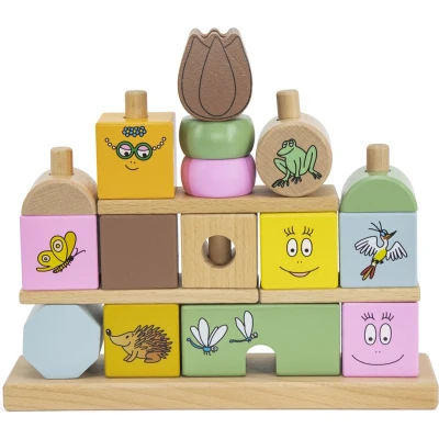 Afbeelding van Label Barbapapa Houten Stapelblokken LLBB 37025