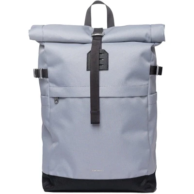Afbeelding van Sandqvist Icon Rolltop Backpack M ice blue with black leather