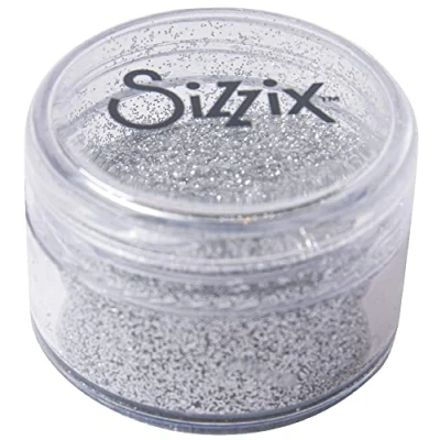 Afbeelding van Biodegradable fine glitter silver Sizzix