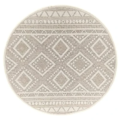 Afbeelding van Vloerkleed voor buiten of balkon en terras 160x160 cm Rond Tapijt geschikt In Outdoor Weer UV bestendig Tuintapijt Buitentapijt CALGARY kleed by The Carpet