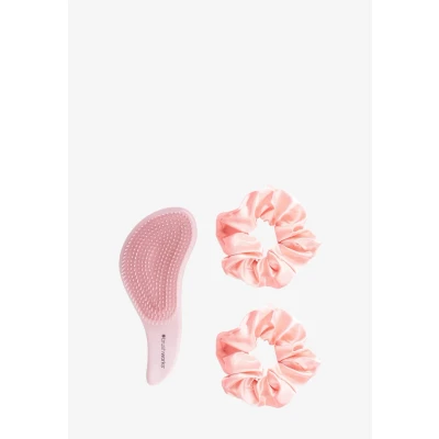 Afbeelding van Brushworks Detangling Brush AND Scrunchie SET Haarset, Dames, Maat: One Size, Pink &amp; white