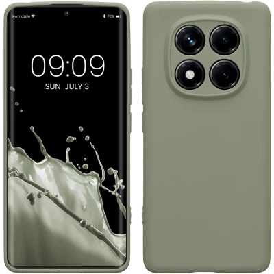 Afbeelding van kwmobile telefoonhoesje geschikt voor Xiaomi Redmi Note 14 Pro 4G Hoesje smartphone Precisie camera uitsnede In grijsgroen