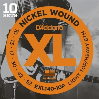 Image de D&#039;Addario EXL140 10P, Light Top/Heavy Bottom, 10 52, Jeux Jeu guitare électrique