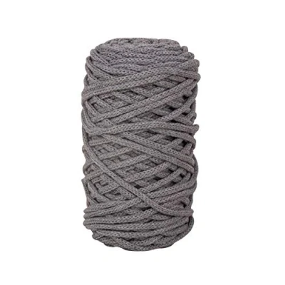 Afbeelding van Rayher Braidy 42010558 gerecycled garen, gevlochten, 4 mm diameter, steengrijs, ca. 65 m (250 g) haakgaren