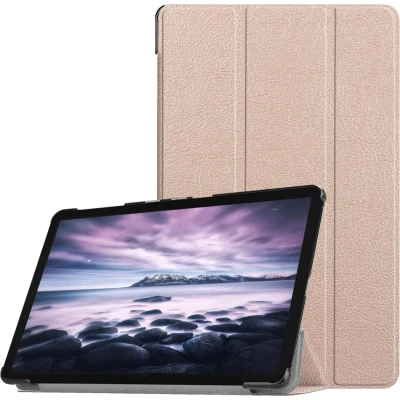 Afbeelding van iMoshion Tablet Hoes Geschikt voor Samsung Galaxy Tab A 10.5 (2018) Trifold Bookcase Roze / Rose goud