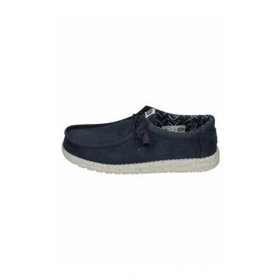 Afbeelding van HEYDUDE Wally Canvas Heren Instappers Navy Maat 41