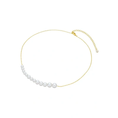 Afbeelding van Valero Pearls SÜßWASSER Zuchtperlen Ketting, Dames, Maat: One Size, Gelbgold