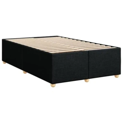 Image de vidaXL Cadre de lit sans matelas noir 120x200 cm tissu