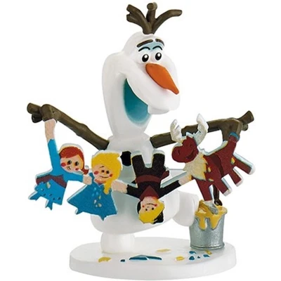 Afbeelding van Disney Frozen Olaf&#039;s Adventure taart topper decoratie 7 cm.