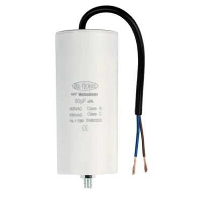 Afbeelding van Condensator startcondensator motorcondensator werkcondensator kabel 80 µF 450 V