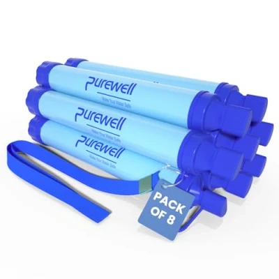 Afbeelding van Purewell Outdoor Water Filter Personal Filtration Straw Emergency Survival Gear Purifier for Camping Hiking Climbing Backpacking