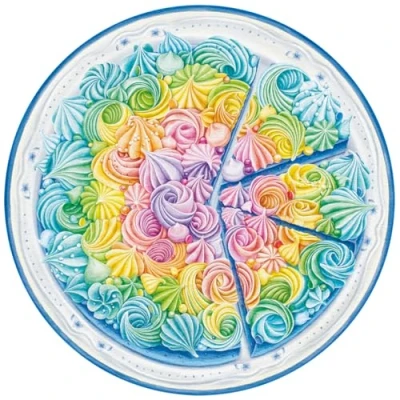 Image de Puzzle Ravensburger Rainbow cake Rond 500 pièces