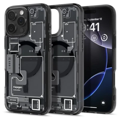 Afbeelding van Spigen Ultra Hybrid MagFit Hoesje Geschikt voor Apple iPhone 16 Pro Max Compatibel met MagSafe Back Cover Zero One