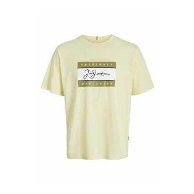 Afbeelding van Jack &amp; Jones LOGO Rundhalsausschnitt Tshirt print, Heren, Maat: XS, Double cream