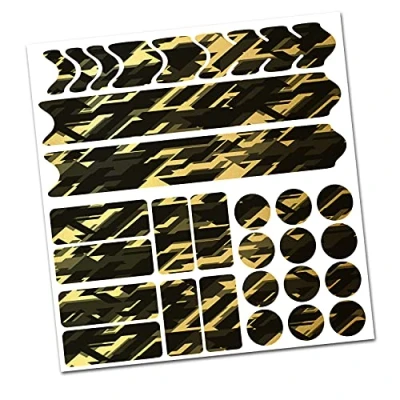 Afbeelding van AlphaShield Fietsframe beschermfolie zelfklevend carbon MTB BMX R159 R161 (17 Future Gold Metallic)