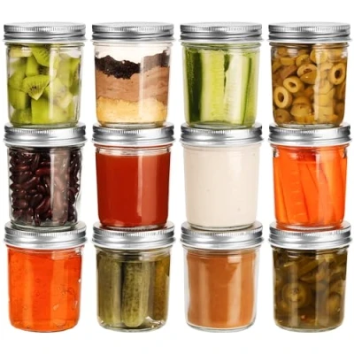 Afbeelding van BELLE VOUS 12 pack 200ml Glass Preserving Jars with Lids