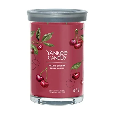 Afbeelding van Yankee Candle Geurkaars Large Tumbler met 2 lonten Black Cherry 15 cm / ø 10