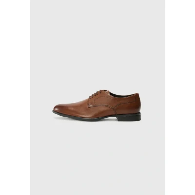 Afbeelding van Geox Iacopo Veterschoenen, Heren, Maat: 39, Cognac Schoenen