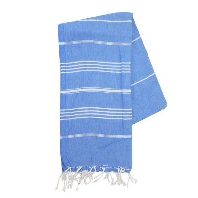 Afbeelding van The One Towelling badhanddoek 90X180 Blauw/Wit