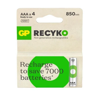 Image de GP 850 ReCyko pile rechargeable AAA / HR03 Ni Mh (4 pièces)