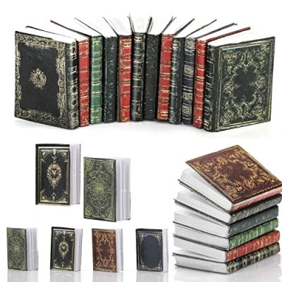 Afbeelding van cobee 12 stuks mini poppenhuis boeken decoratie accessoires voor slaapkamer boekenkast 1:12