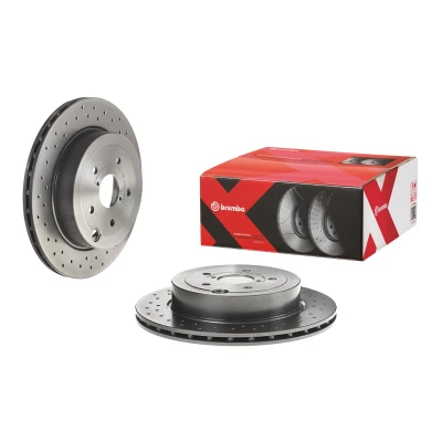 Afbeelding van BREMBO 09.A198.1X Remschijf 316 20 5 geperforeerd/interne ventilatie Gecoat High carbon SUBARU: Impreza III Hatchback, WRX Saloon