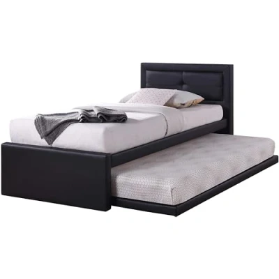 Afbeelding van Poldimar Bed met onderschuifbed Rodan 90x200 Zwart